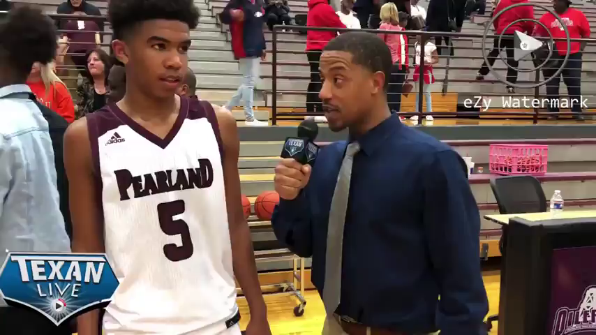 Pearland Oilers Boys Basketball team got a huge win vs Rival Dawson Tuesday night - DayonDunlap post game interview